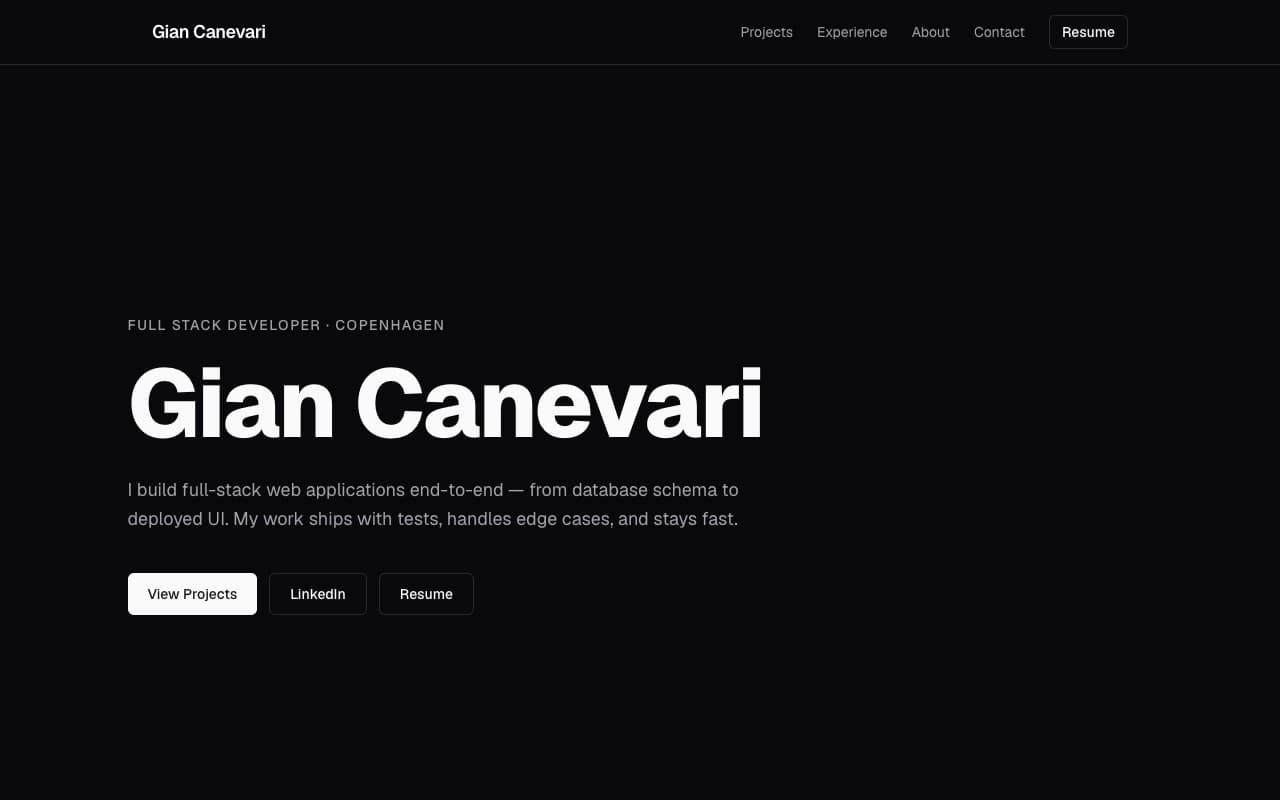 This Portfolio — canevarigian.dev screenshot